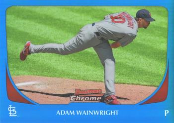 2011 Bowman Chrome - Blue Refractors #32 Adam Wainwright Front