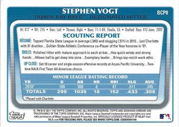 2011 Bowman - Chrome Prospects #BCP8 Stephen Vogt Back
