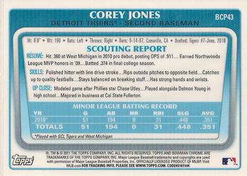 2011 Bowman - Chrome Prospects #BCP43 Corey Jones Back