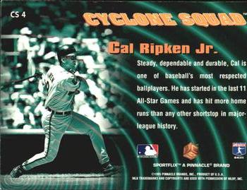 1995 Sportflix UC3 - Cyclone Squad #CS4 Cal Ripken Jr. Back