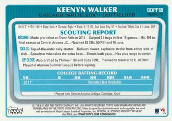 2011 Bowman Draft Picks & Prospects - Chrome Prospects Refractors #BDPP89 Keenyn Walker Back