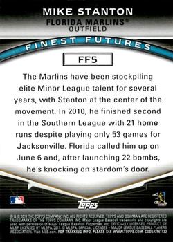 2011 Bowman - Finest Futures #FF5 Mike Stanton Back