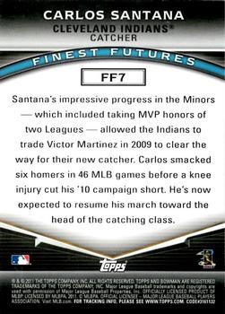 2011 Bowman - Finest Futures #FF7 Carlos Santana Back