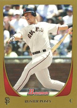 2011 Bowman - Gold #1 Buster Posey Front