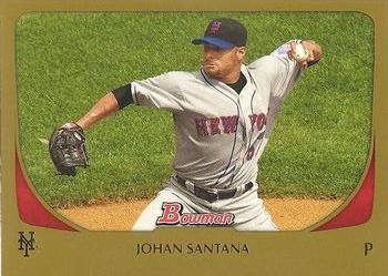 2011 Bowman - Gold #36 Johan Santana Front