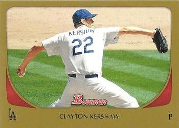 2011 Bowman - Gold #65 Clayton Kershaw Front