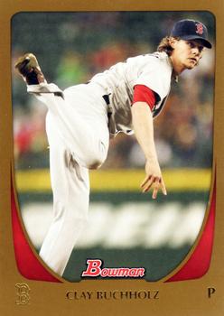 2011 Bowman - Gold #130 Clay Buchholz Front