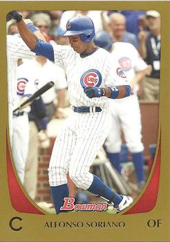 2011 Bowman - Gold #161 Alfonso Soriano Front