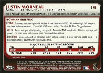 2011 Bowman - International #176 Justin Morneau Back