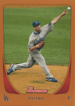2011 Bowman - Orange #8 Ted Lilly Front