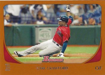 2011 Bowman - Orange #129 Carl Crawford Front
