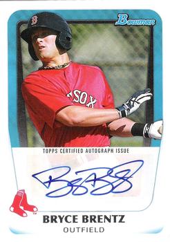 2011 Bowman - Prospect Autographs #BPA-BB Bryce Brentz Front