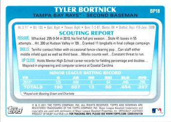 2011 Bowman - Prospects #BP18 Tyler Bortnick Back