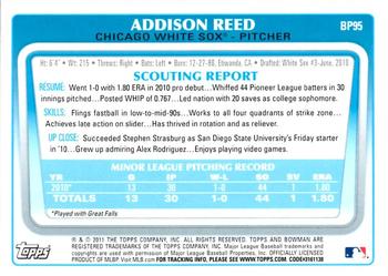2011 Bowman - Prospects #BP95 Addison Reed Back