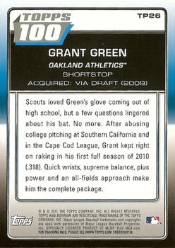 2011 Bowman - Topps 100 #TP26 Grant Green Back