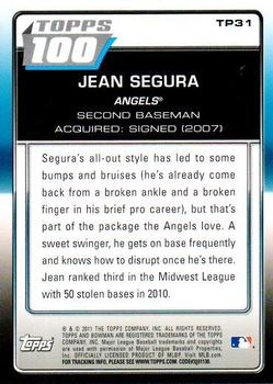 2011 Bowman - Topps 100 #TP31 Jean Segura Back