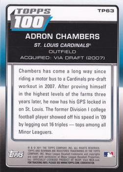 2011 Bowman - Topps 100 #TP63 Adron Chambers Back
