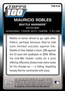 2011 Bowman - Topps 100 #TP74 Mauricio Robles Back