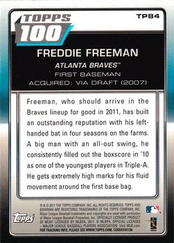 2011 Bowman - Topps 100 #TP84 Freddie Freeman Back