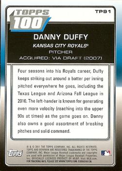 2011 Bowman - Topps 100 #TP91 Danny Duffy Back