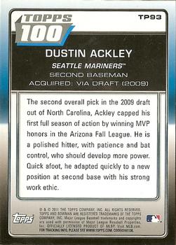 2011 Bowman - Topps 100 #TP93 Dustin Ackley Back