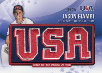 2011 Bowman - USA Baseball Retro Patch #RPR-7 Jason Giambi Front