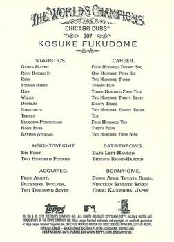 2011 Topps Allen & Ginter #207 Kosuke Fukudome Back
