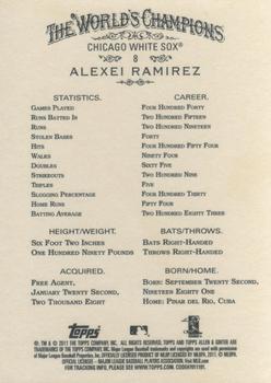 2011 Topps Allen & Ginter #8 Alexei Ramirez Back