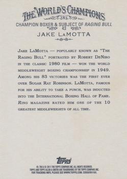 2011 Topps Allen & Ginter #43 Jake LaMotta Back
