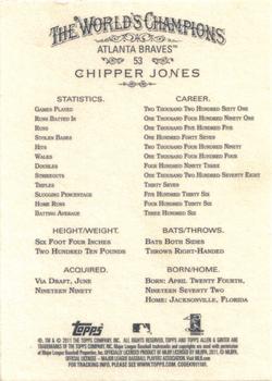 2011 Topps Allen & Ginter #53 Chipper Jones Back