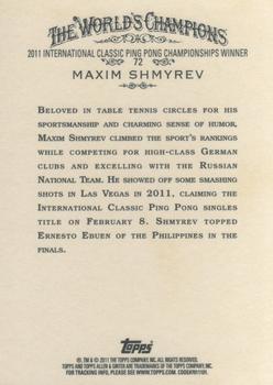 2011 Topps Allen & Ginter #72 Maxim Shmyrev Back