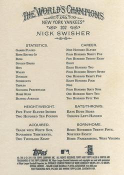 2011 Topps Allen & Ginter #202 Nick Swisher Back