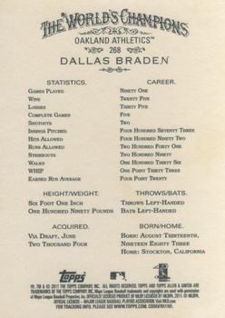 2011 Topps Allen & Ginter #268 Dallas Braden Back