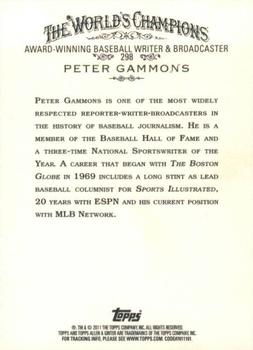 2011 Topps Allen & Ginter #298 Peter Gammons Back