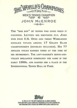 2011 Topps Allen & Ginter #40 John McEnroe Back
