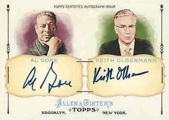 2011 Topps Allen & Ginter - Autographs #AGA-GO Al Gore / Keith Olbermann Front