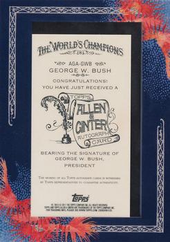2011 Topps Allen & Ginter - Autographs #AGA-GWB George W. Bush Back