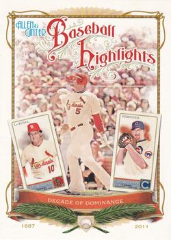 2011 Topps Allen & Ginter - Cabinet Baseball Highlights #CB-6 Albert Pujols / Tony LaRussa / Ryan Dempster Front