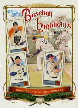 2011 Topps Allen & Ginter - Cabinet Baseball Highlights #CB-1 Armando Galarraga / Miguel Cabrera / Jason Donald Front