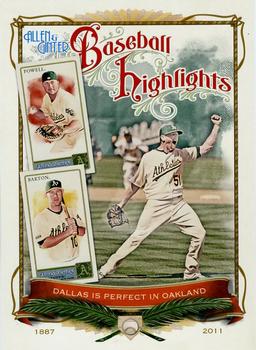 2011 Topps Allen & Ginter - Cabinet Baseball Highlights #CB-3 Dallas Braden / Landon Powell / Daric Barton Front