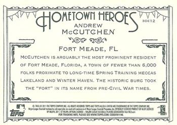 2011 Topps Allen & Ginter - Hometown Heroes #HH12 Andrew McCutchen Back