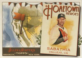 2011 Topps Allen & Ginter - Hometown Heroes #HH7 CC Sabathia Front