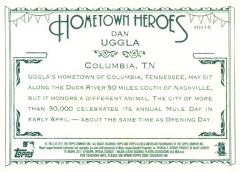 2011 Topps Allen & Ginter - Hometown Heroes #HH16 Dan Uggla Back