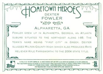 2011 Topps Allen & Ginter - Hometown Heroes #HH30 Dexter Fowler Back