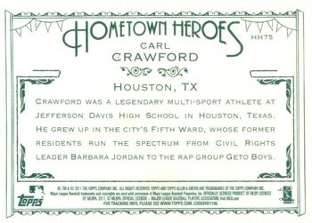 2011 Topps Allen & Ginter - Hometown Heroes #HH75 Carl Crawford Back