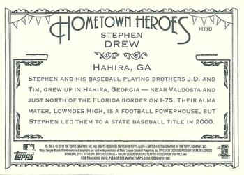 2011 Topps Allen & Ginter - Hometown Heroes #HH8 Stephen Drew Back