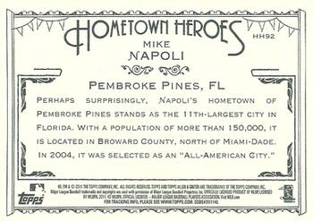 2011 Topps Allen & Ginter - Hometown Heroes #HH92 Mike Napoli Back