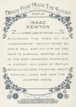 2011 Topps Allen & Ginter - Minds that Made the Future #MMF15 Isaac Newton Back