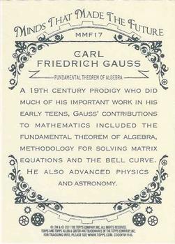 2011 Topps Allen & Ginter - Minds that Made the Future #MMF17 Carl Friedrich Gauss Back