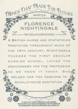 2011 Topps Allen & Ginter - Minds that Made the Future #MMF23 Florence Nightingale Back